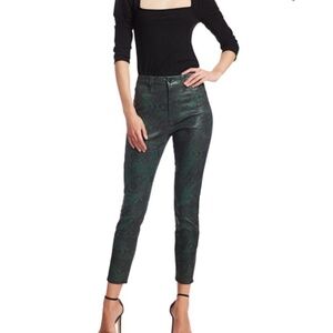 7 For All Mankind Jean Snake Print High-Rise Skinny
